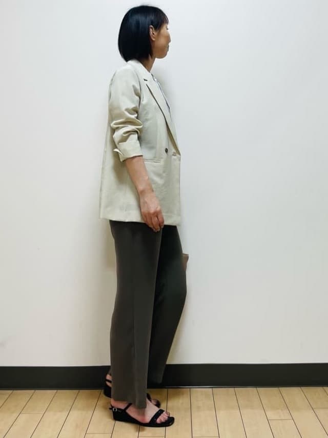 Riiさんの「Reflect｜【洗える】ドビーストライプブラウス」を使ったコーディネート