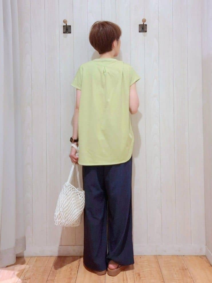 Ribさんの「SHOO･LA･RUE｜【着丈選べる】触れる度ひんやり ゆるきれい イージーワイドパンツ」を使ったコーディネート