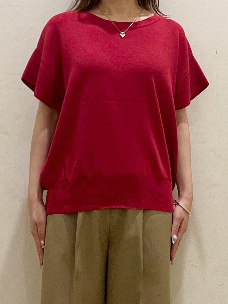 かのさんの「THE SHOP TK｜さらさらフレアスリーブサマーニット【毛玉になりにくい/UV/洗濯機OK】」を使ったコーディネート