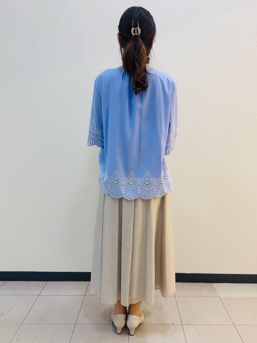 ⭐︎Eimi⭐︎さんの「Reflect｜【マシンウォッシュ可／セットアップ可】シアーボックスタックプリーツスカート」を使ったコーディネート