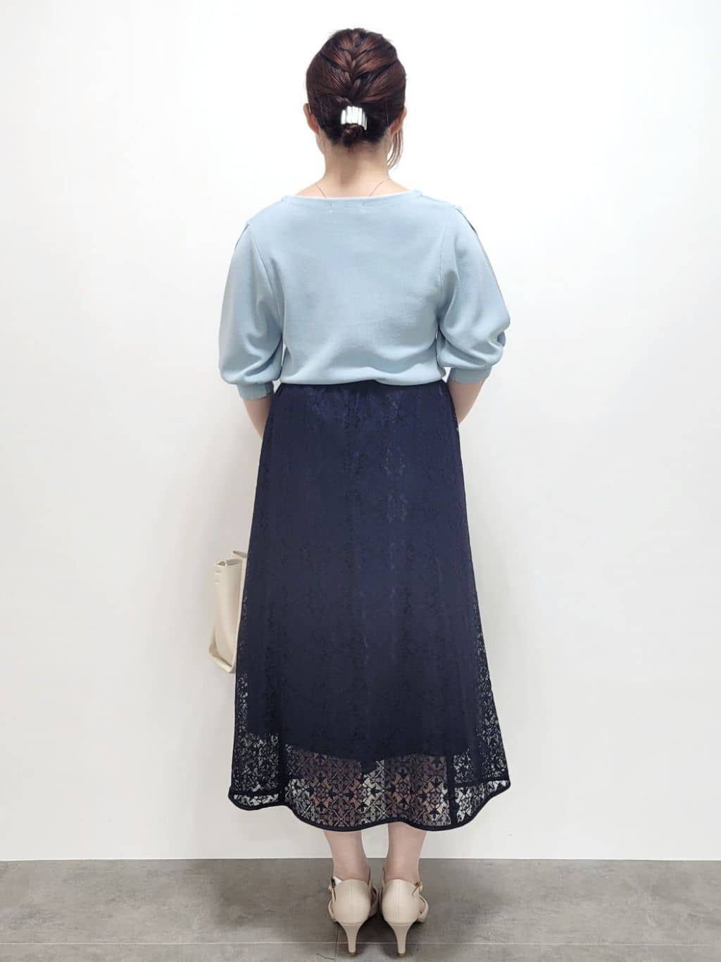 kinaさんの「index｜《6色展開／XS-LLサイズ》ドライタッチ デザインスリーブニット【洗濯機洗い可／接触冷感／抗ピル】」を使ったコーディネート