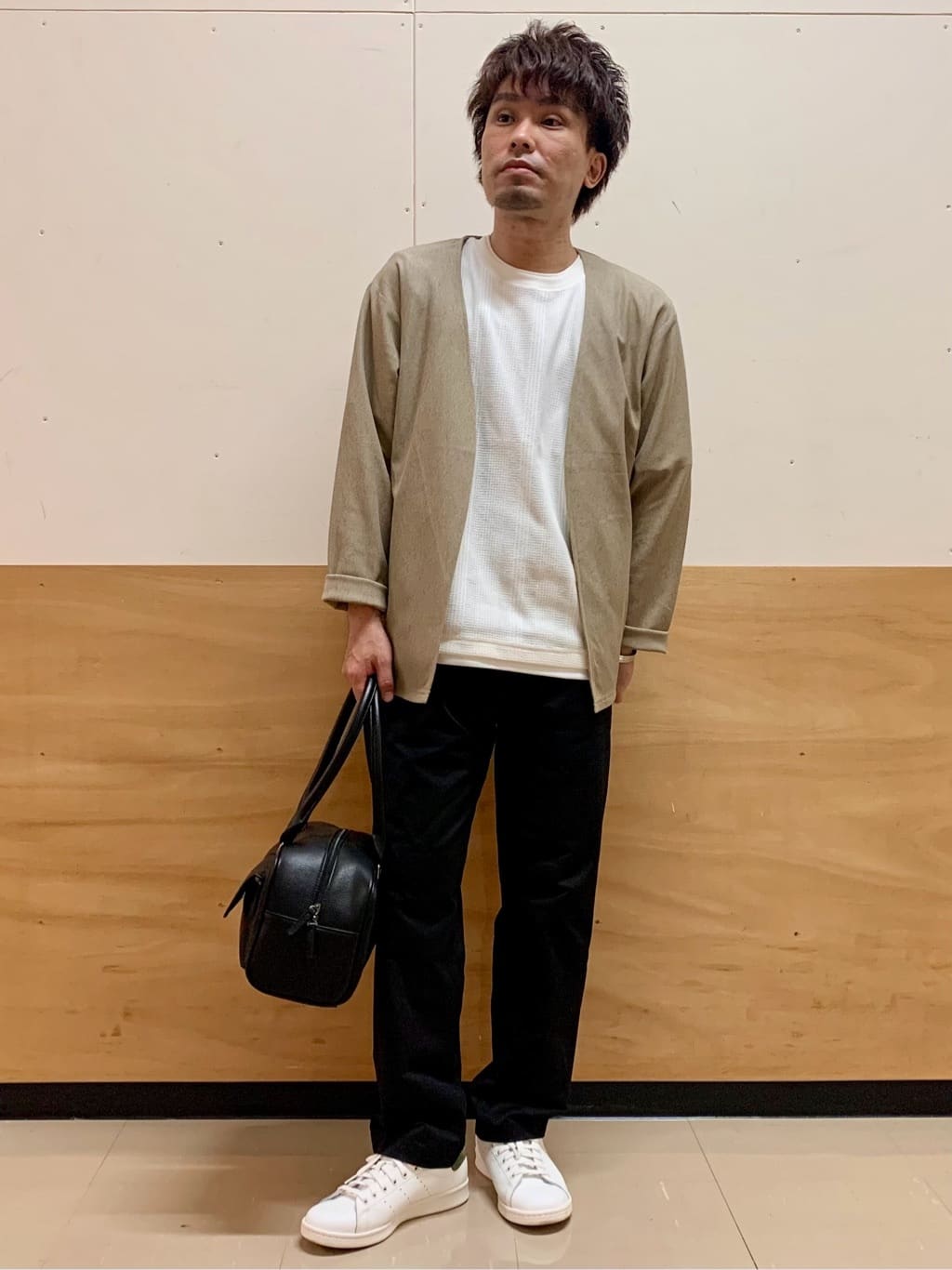 MATUさんの「THE SHOP TK｜シャリルジャージ カーディガン 洗濯機OK/吸水速乾/イージーケア/セットアップ可」を使ったコーディネート