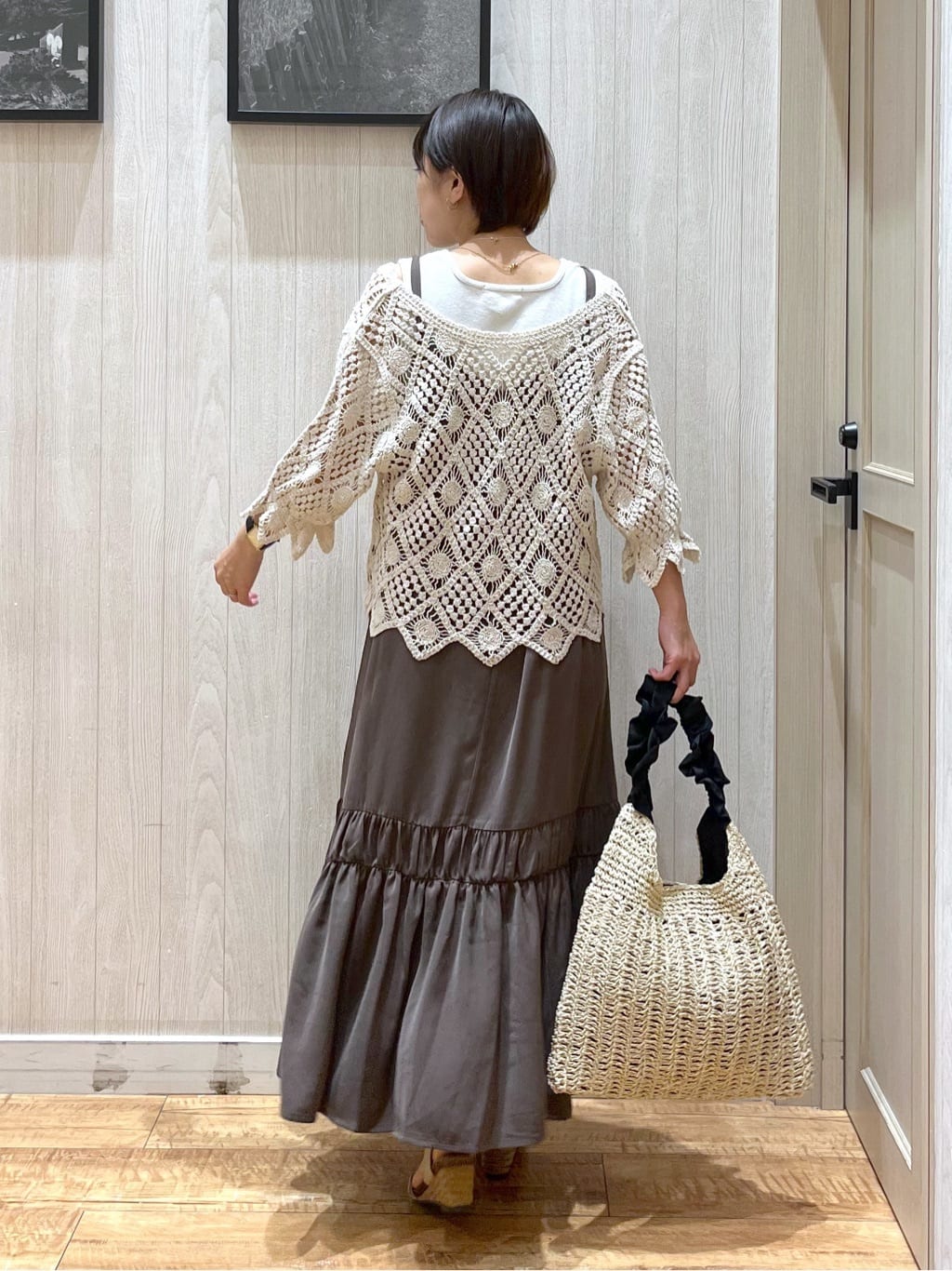 shirayuuuさんの「SHOO･LA･RUE｜【2WAY】大人のほんのり甘いスタイルに クロシェレースカーディガン」を使ったコーディネート