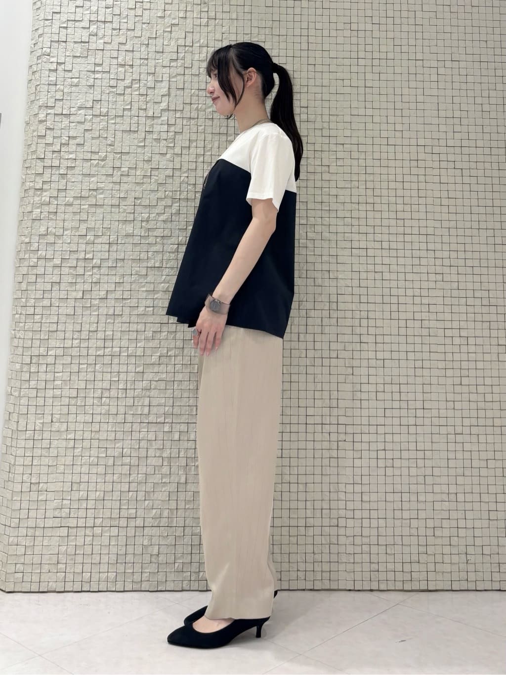 ibukiさんの「INDIVI｜【洗える】ビスチェレイヤード風トップス」を使ったコーディネート