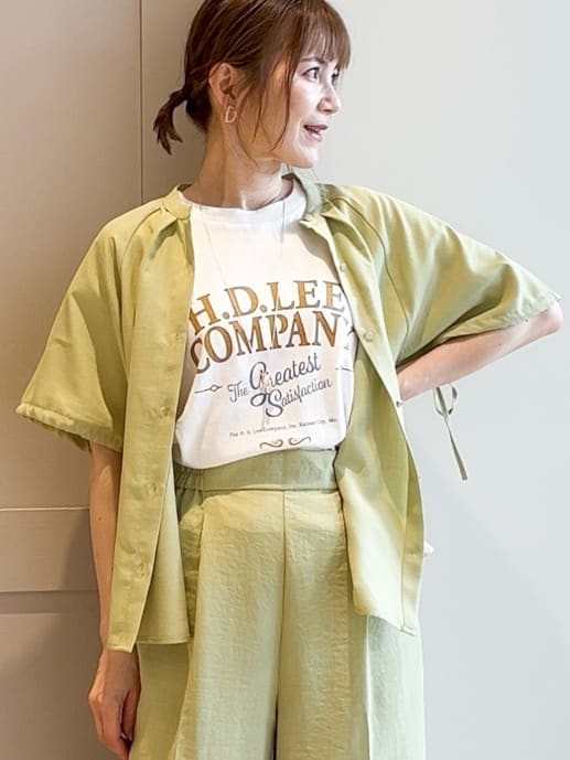 yamakoさんの「grove｜【Lee&times;grove別注】PRINT　SLEEVELESS T-SHIRTS」を使ったコーディネート