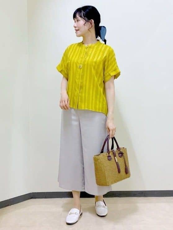  beni_gingerさんの「Reflect｜【洗える】ドビーストライプブラウス」を使ったコーディネート