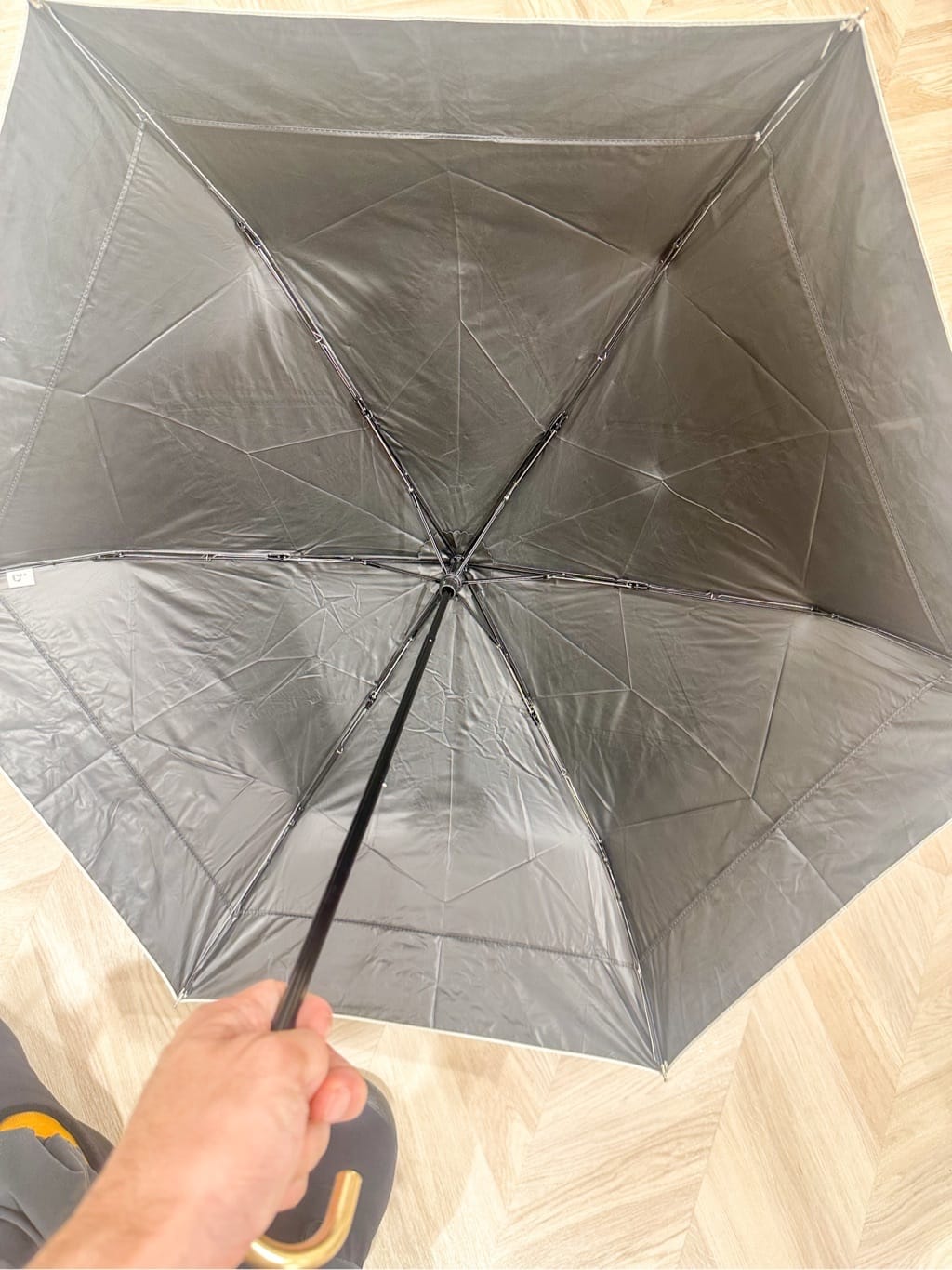 HAKUMAIさんの「SHOO･LA･RUE｜【because】【晴雨兼用】バイカラーが上品　コンパクト折り畳み傘」を使ったコーディネート