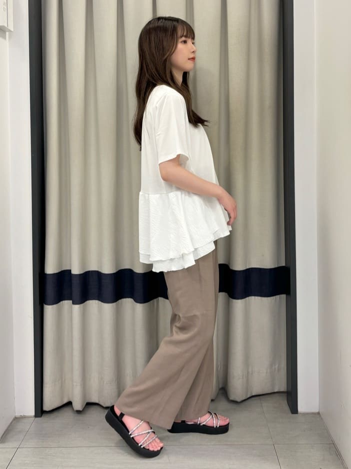 ainaさんの「grove｜ロープベルトで差がつく 洗練リラックスパンツ」を使ったコーディネート