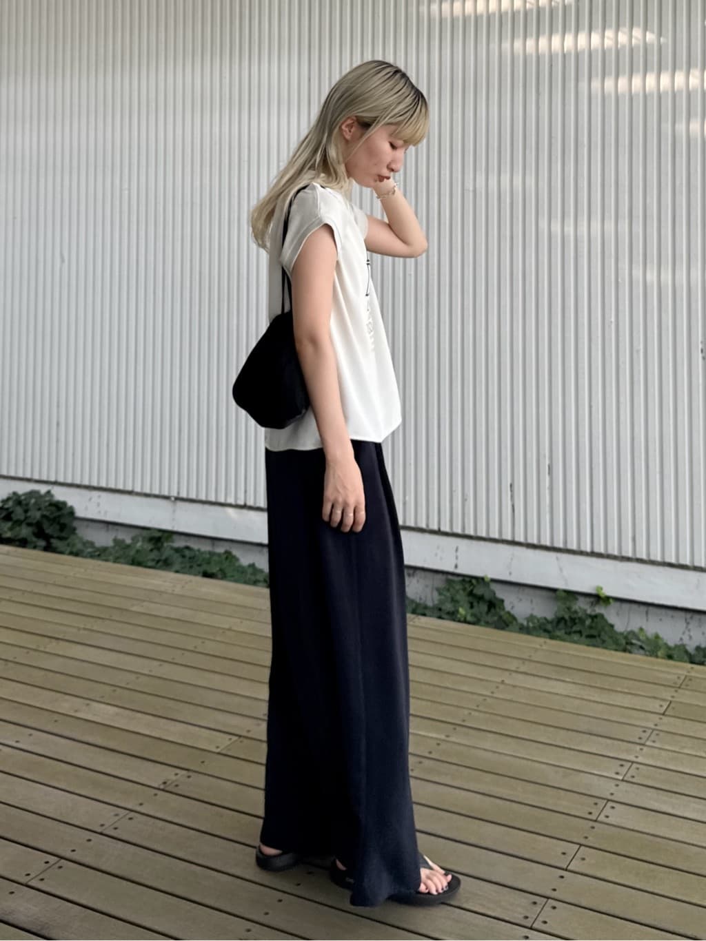 omaさんの「THE SHOP TK｜◆アソートプリントTシャツ【防シワ／接触冷感／UV／洗濯機OK】」を使ったコーディネート