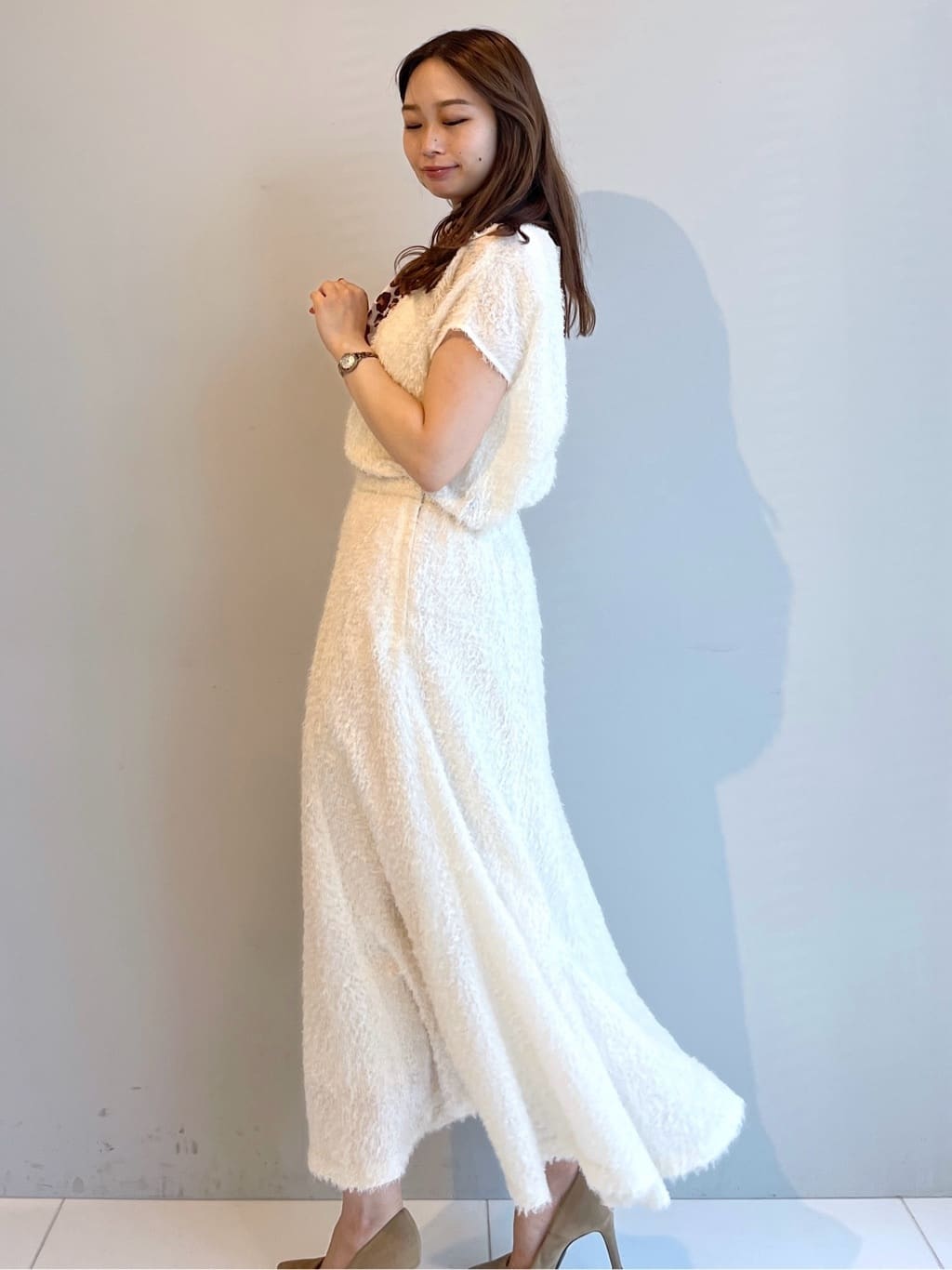 Saekoさんの「UNTITLED｜【セットアップ可/洗える】フェザーフレンチスリーブブラウス」を使ったコーディネート