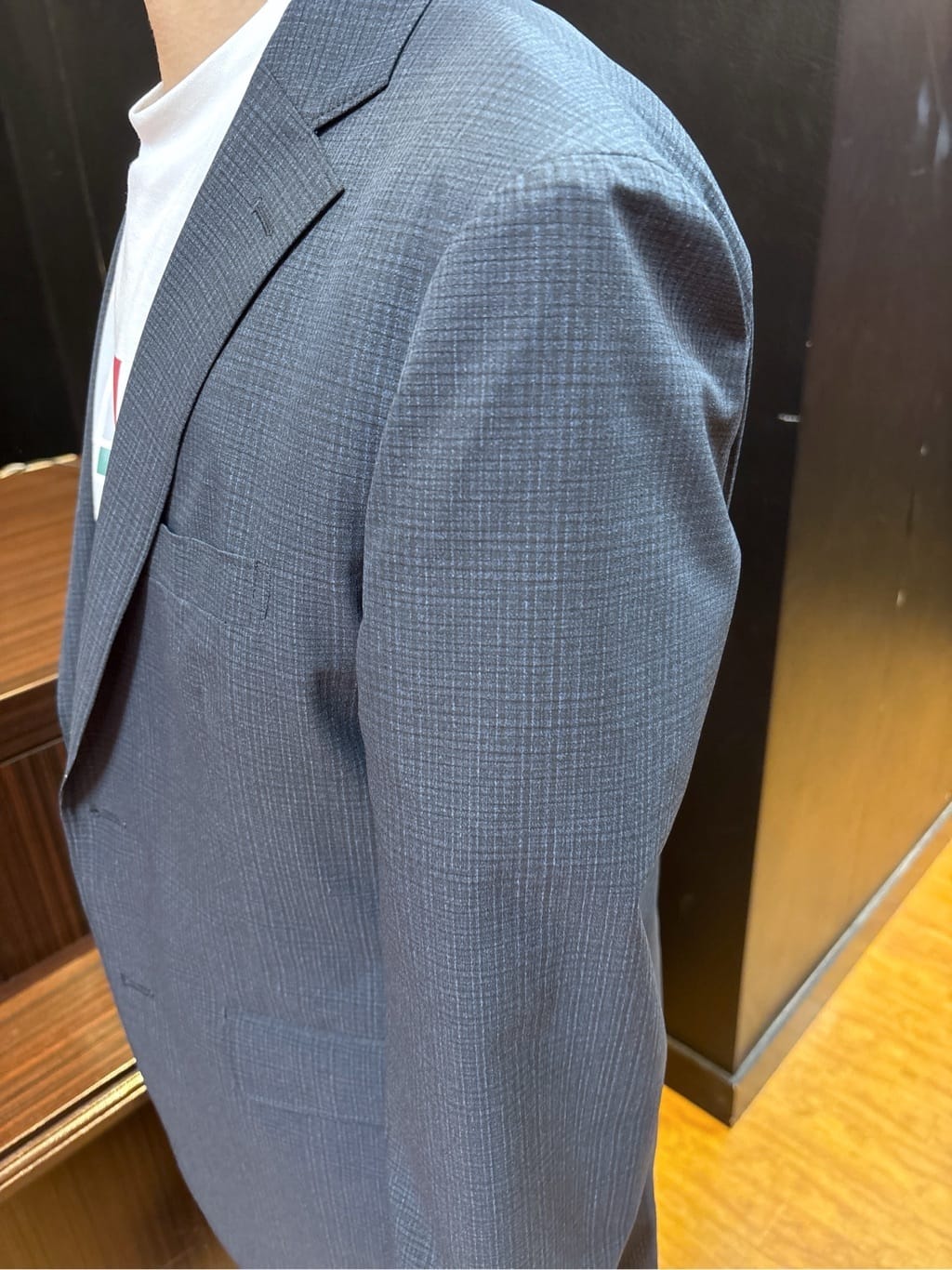 KEIさんの「TAKEO KIKUCHI｜【抗菌防臭】COOL DOTS（R）ドビープリント ジャケット」を使ったコーディネート
