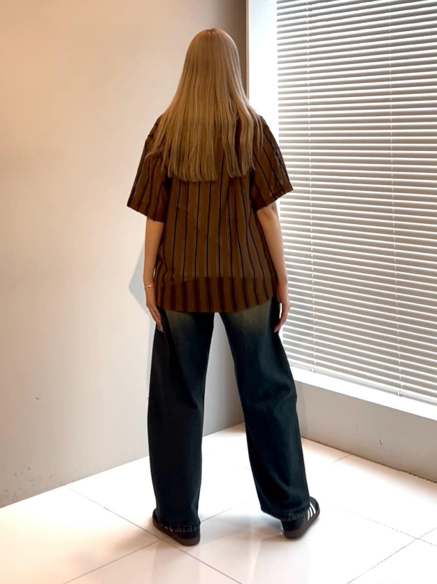 mさんの「tk.TAKEO KIKUCHI｜バレルシルエットパンツ（デニム＆カラーパンツ）」を使ったコーディネート