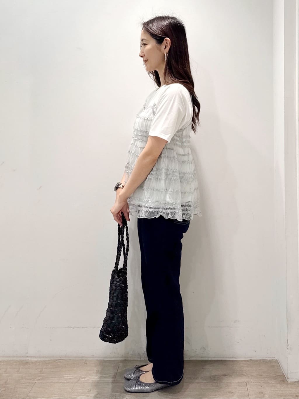 yuicciさんの「OPAQUE.CLIP｜《丈が選べる》ストレートデニムパンツ【洗濯機洗い可】」を使ったコーディネート