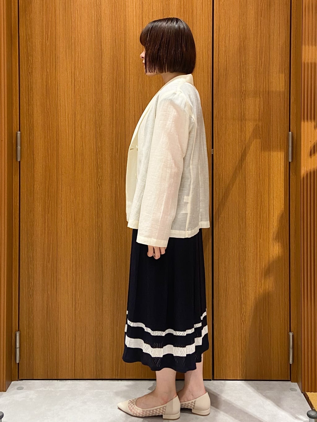 kimiさんの「index｜麻調シアーダブルブレストテーラードジャケット【洗濯機洗い可】」を使ったコーディネート