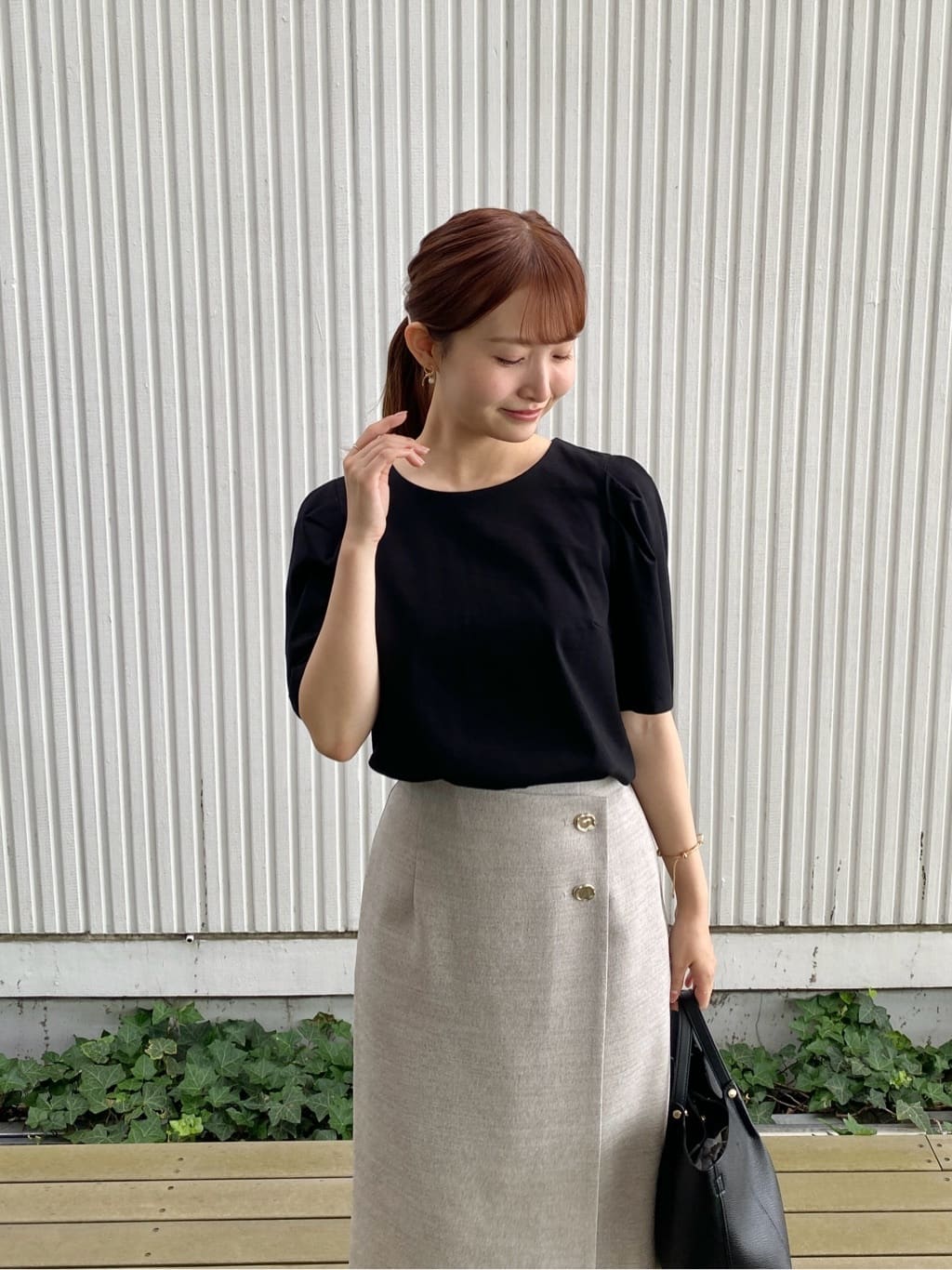 みさかさんの「index｜《7色展開／XS-LLサイズ》多機能タックスリーブトップス【汗ジミ防止／吸水速乾／接触冷感／UVケア」を使ったコーディネート