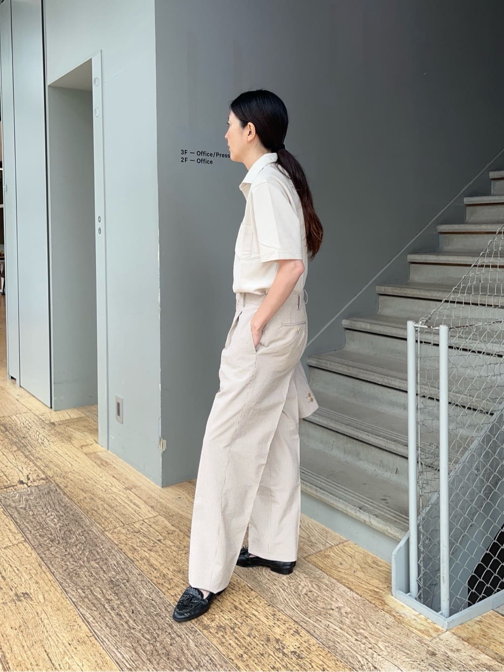 神野（jinno）さんの「TAKEO KIKUCHI｜【抗菌防臭／9色5サイズ展開】ハニカムメランジ ポロシャツ」を使ったコーディネート