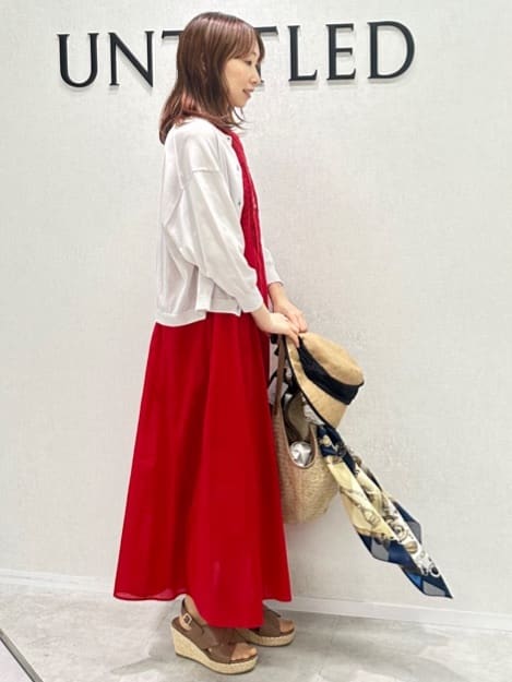 Miwaさんの「UNTITLED｜◆【シアー/前開き/夏ワンピ】コットンピンタックワンピース」を使ったコーディネート