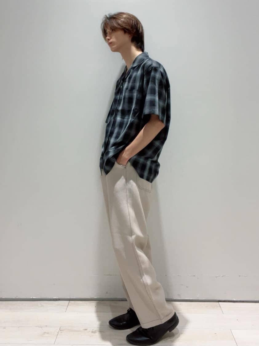 Neneさんの「THE SHOP TK｜オンブレチェック半袖シャツ 洗濯機OK」を使ったコーディネート