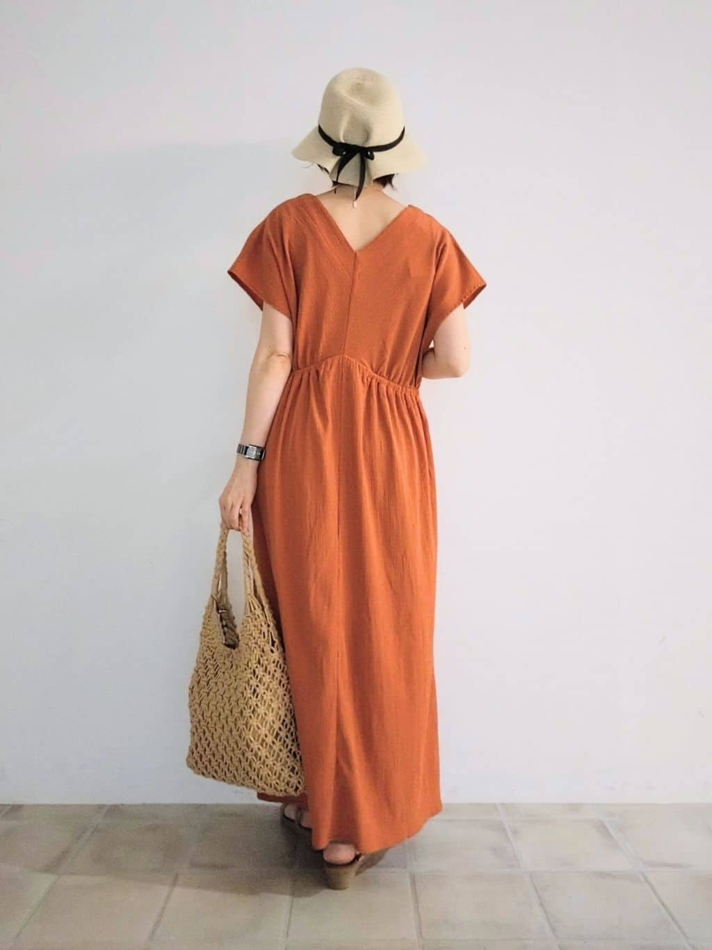 miomioさんの「SHOO･LA･RUE｜【前後2WAY】さらりと大人上品に 楊柳フレンチワンピース」を使ったコーディネート