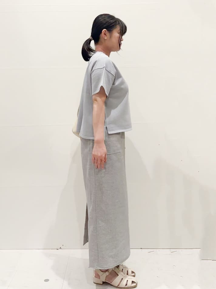 Minさんの「OPAQUE.CLIP｜スパンコールサマーニット【洗濯機洗い可／抗ピル】」を使ったコーディネート