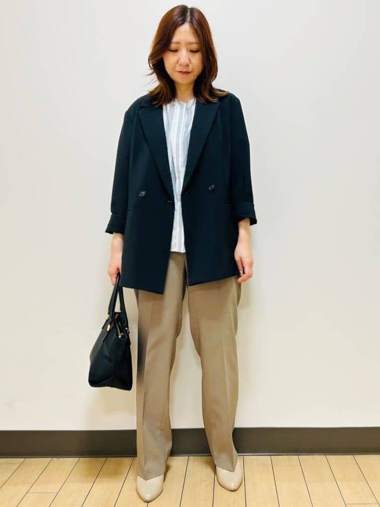 miiiさんの「Reflect｜【洗える】ドビーストライプブラウス」を使ったコーディネート
