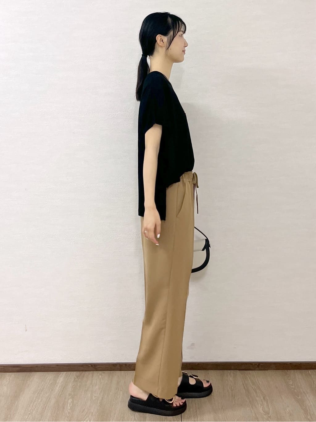 sachikoさんの「OPAQUE.CLIP｜《5色展開／S-LLサイズ》リラクシーメッシュニット【洗濯機洗い可】」を使ったコーディネート