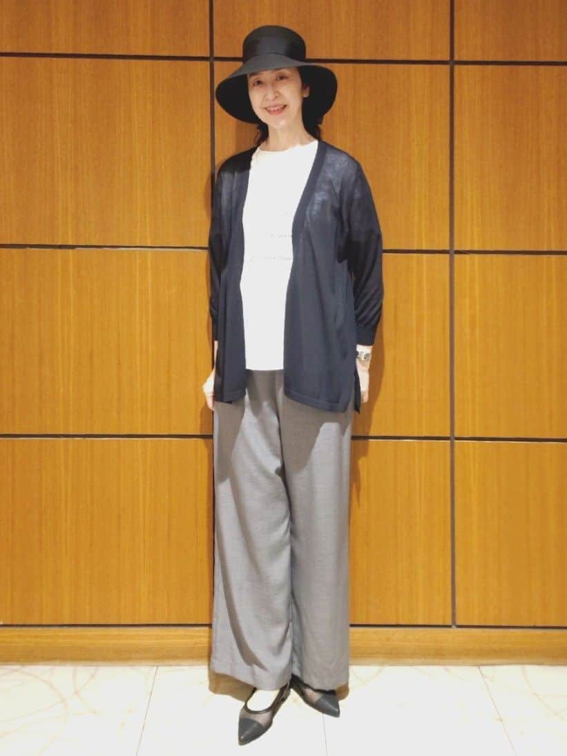 Kさんの「Reflect｜◆【ウエスト総ゴム／脚長効果◎】ドライタッチワイドパンツ」を使ったコーディネート