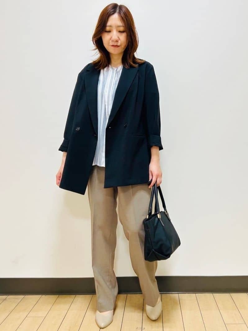 miiiさんの「Reflect｜【洗える】ドビーストライプブラウス」を使ったコーディネート
