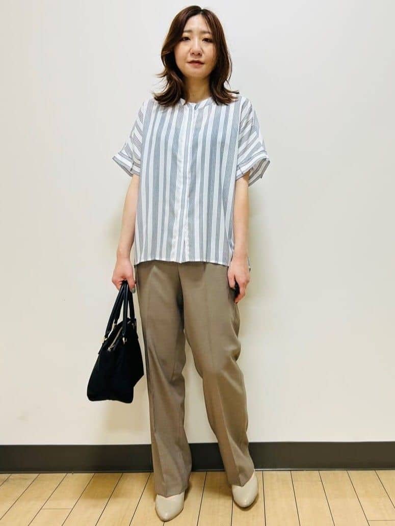 miiiさんの「Reflect｜【洗える】ドビーストライプブラウス」を使ったコーディネート