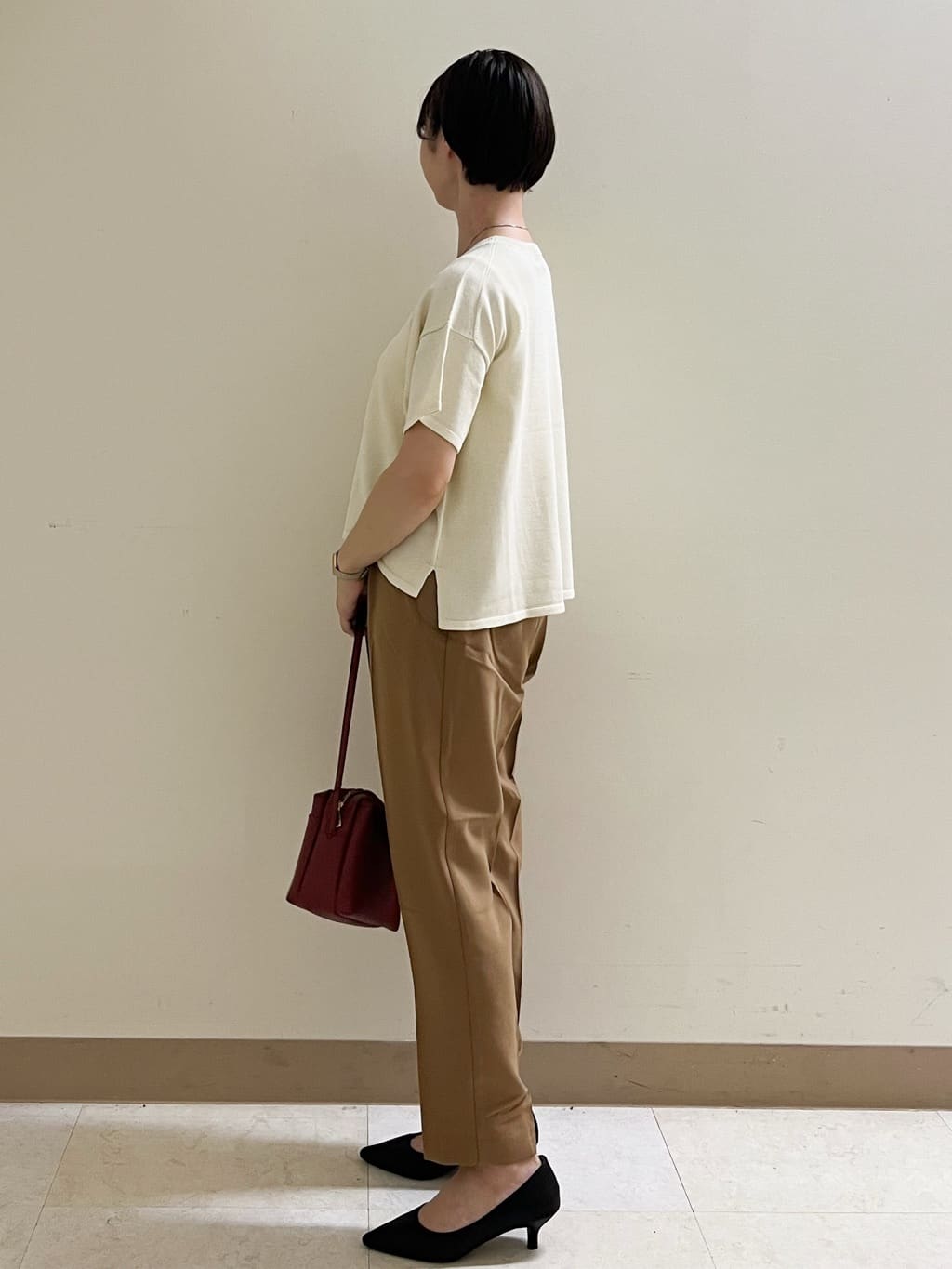 あかねさんの「OPAQUE.CLIP｜美脚イージーテーパードパンツ【防シワ／洗濯機洗い可／抗ピル／ストレッチ】《丈が選べる／SS-LLサイ」を使ったコーディネート