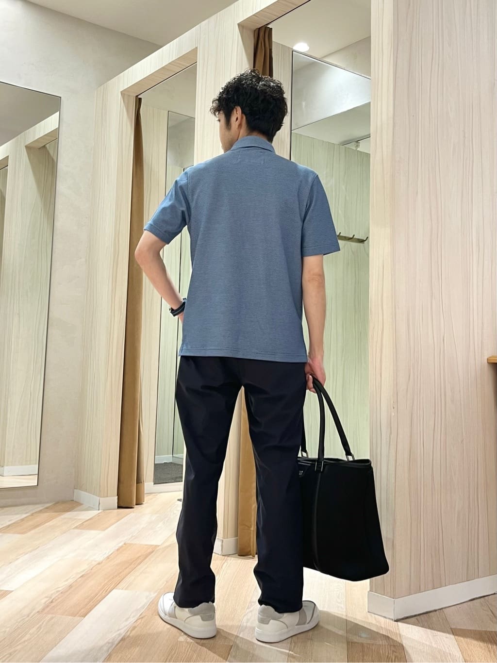 URAさんの「TAKEO KIKUCHI｜【抗菌防臭／9色5サイズ展開】ハニカムメランジ ポロシャツ」を使ったコーディネート