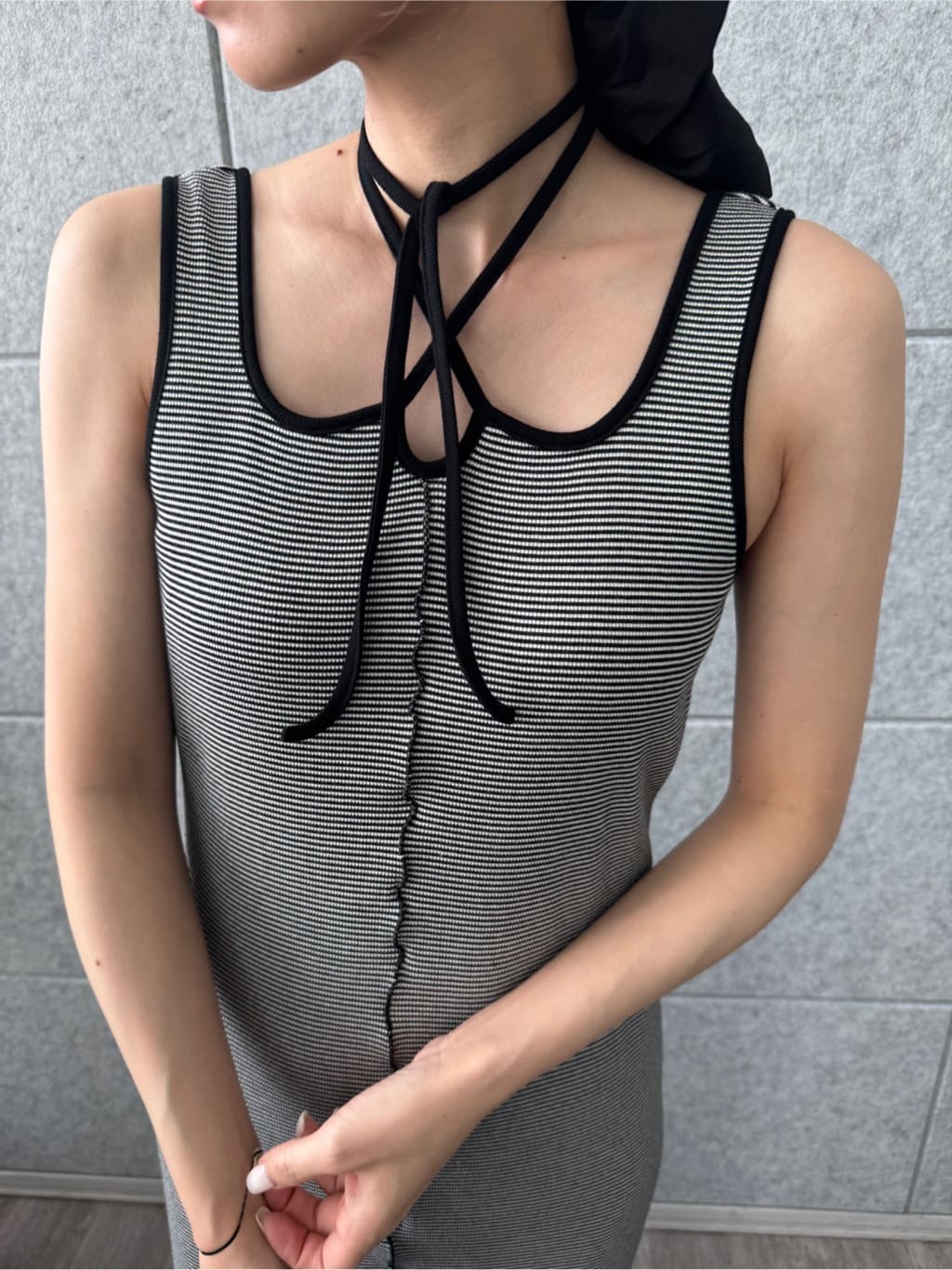 designer yukaさんの「CODE A｜design knit short cardigan」を使ったコーディネート