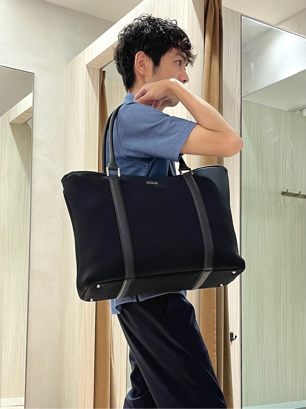 URAさんの「TAKEO KIKUCHI｜【抗菌防臭／9色5サイズ展開】ハニカムメランジ ポロシャツ」を使ったコーディネート