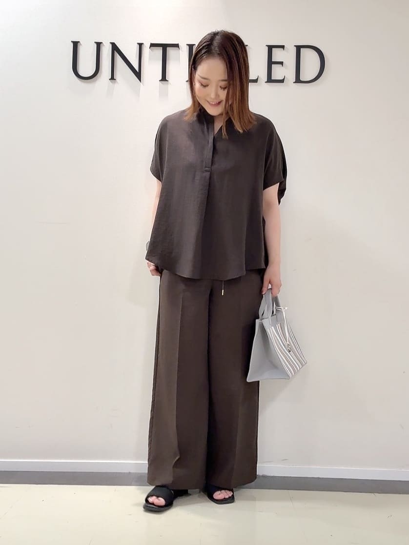 YUIさんの「UNTITLED｜【手洗い可】マルチストライプニットバッグ」を使ったコーディネート