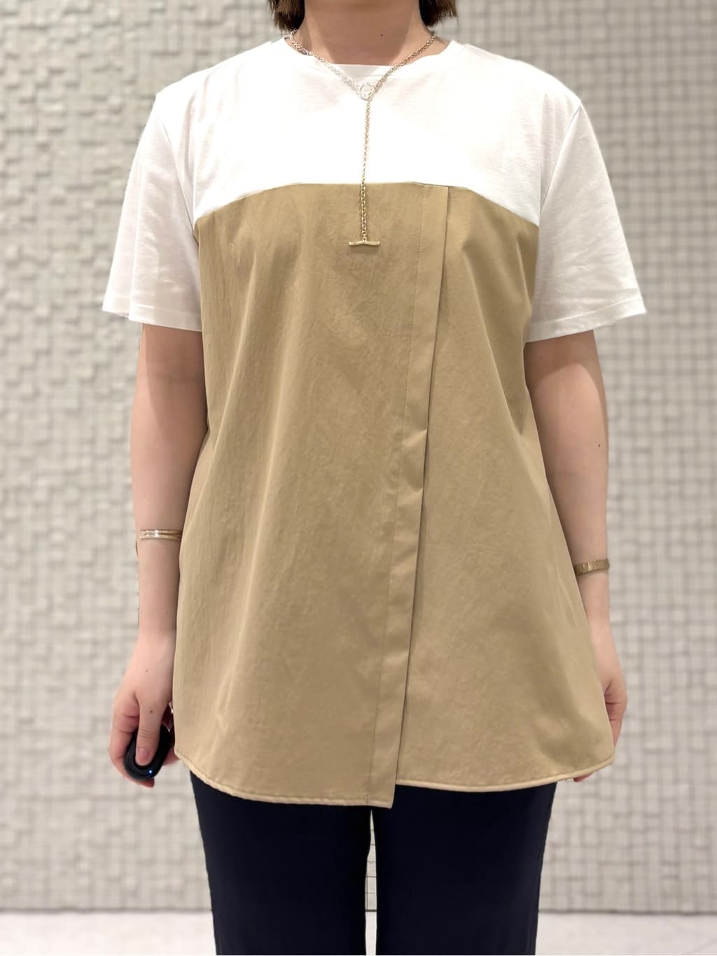 sakuさんの「INDIVI｜【洗える】ビスチェレイヤード風トップス」を使ったコーディネート
