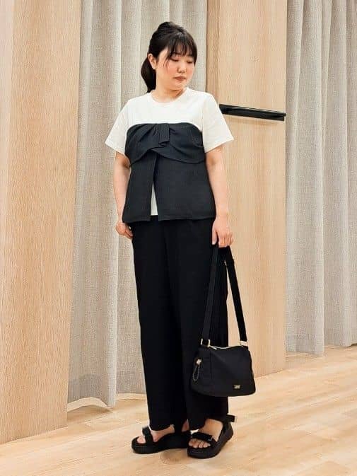 ふるさんの「grove｜サマーハイパーストレッチワイドパンツ」を使ったコーディネート