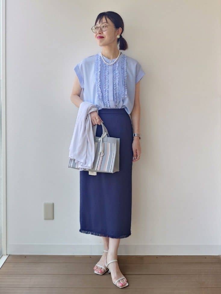 MUTSUKOさんの「UNTITLED｜◆【接触冷感/UV機能/遮熱】ジャージカーディガン」を使ったコーディネート