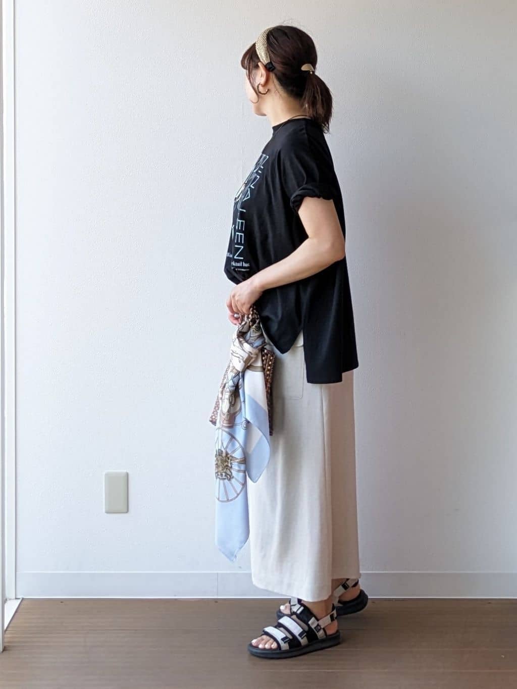 なみきさんの「UNTITLED｜ビッグオーバルネックレス」を使ったコーディネート