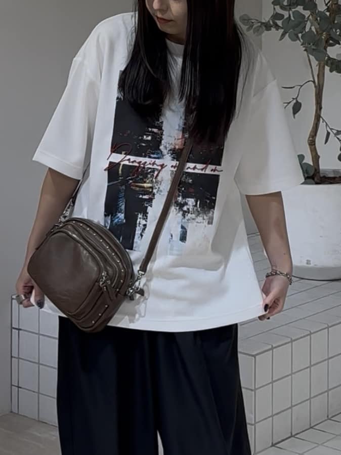 ミヅキさんの「tk.TAKEO KIKUCHI｜【スタッズシリーズ】ショルダーバッグ」を使ったコーディネート