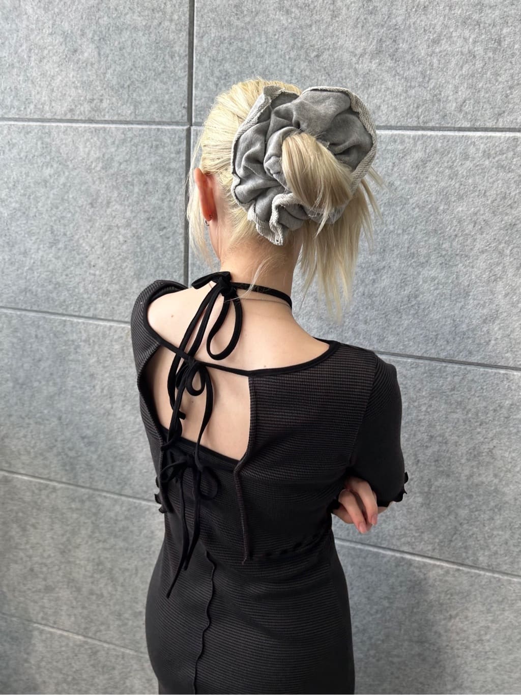honoka Aさんの「CODE A｜【Cup-in】chic border jersey dress」を使ったコーディネート