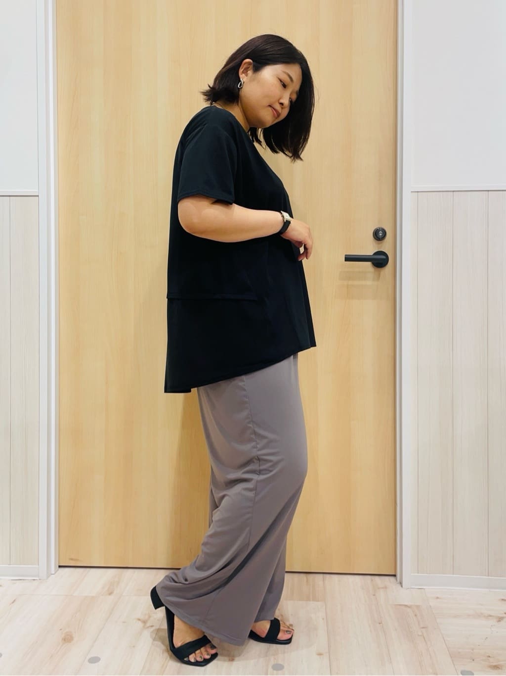 すーさんの「SHOO･LA･RUE｜【S-LL/UV/吸水速乾】きれいに体型カバー Aライン チュニックワンピース」を使ったコーディネート