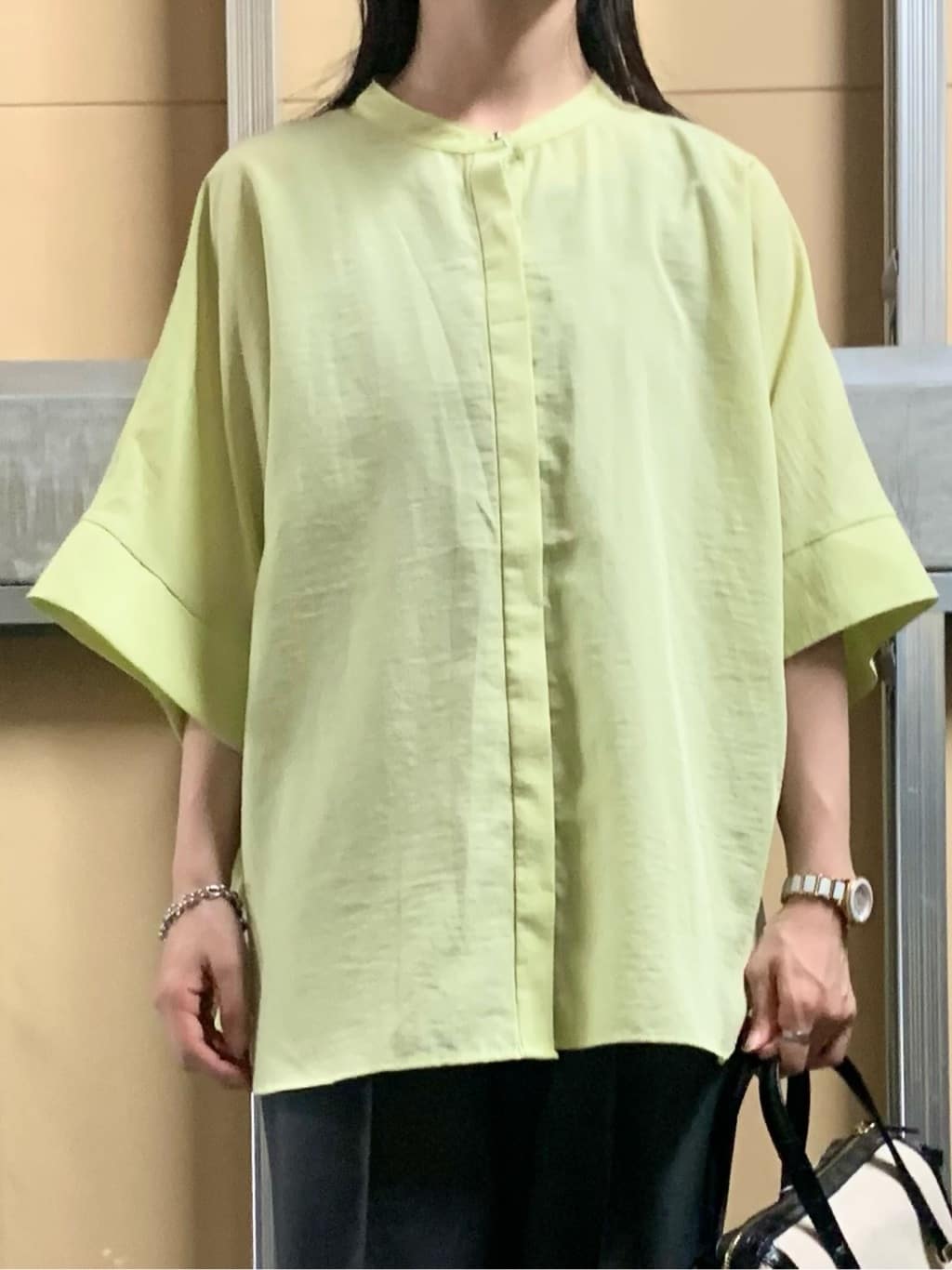 sahoさんの「THE SHOP TK｜麻調ピンタックワイドパンツ【洗濯機OK】」を使ったコーディネート