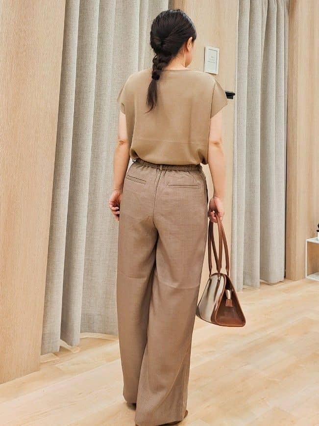 ふるさんの「grove｜ロープベルトで差がつく 洗練リラックスパンツ」を使ったコーディネート