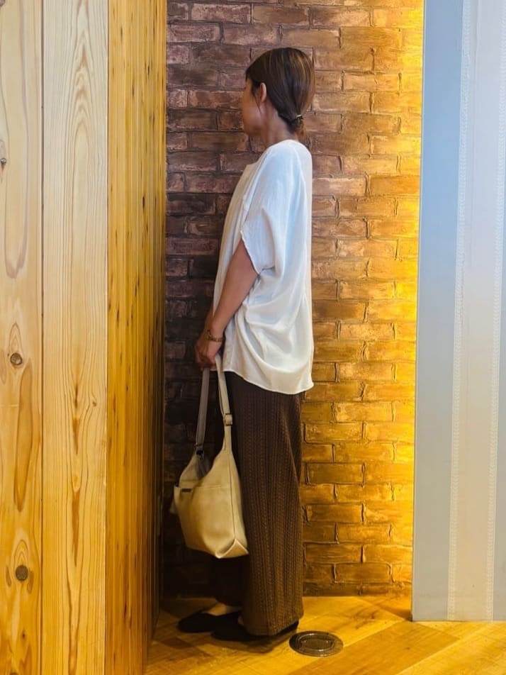 mieさんの「SHOO･LA･RUE｜【S-LL】クロシェ風レースイージーワイドパンツ」を使ったコーディネート