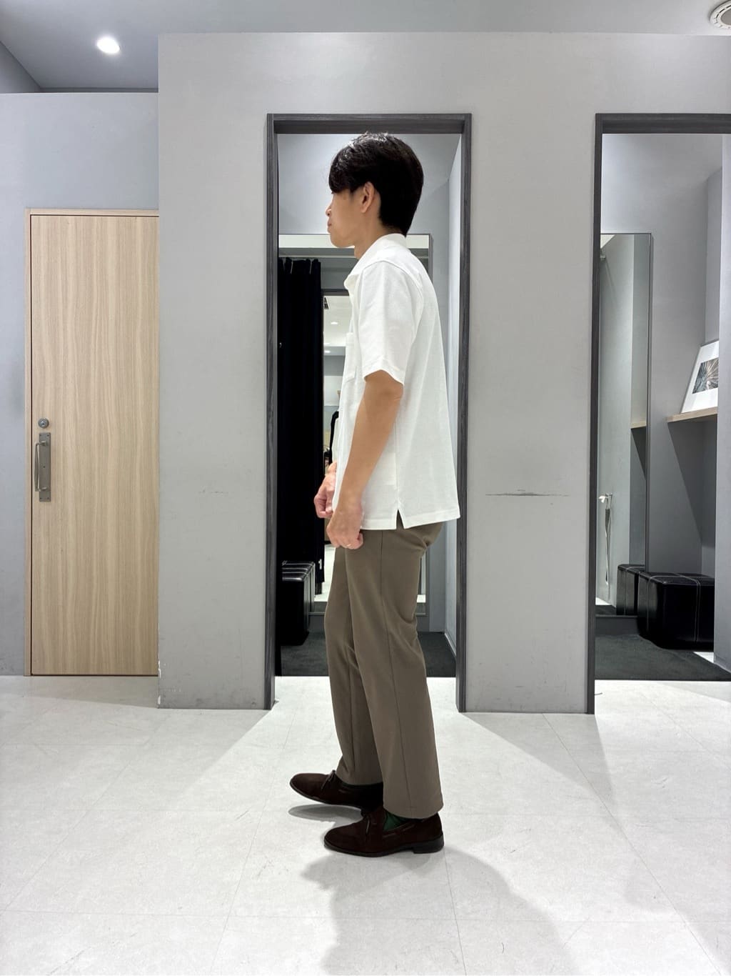 わいずみさんの「TAKEO KIKUCHI｜【抗菌防臭／9色5サイズ展開】ハニカムメランジ ポロシャツ」を使ったコーディネート