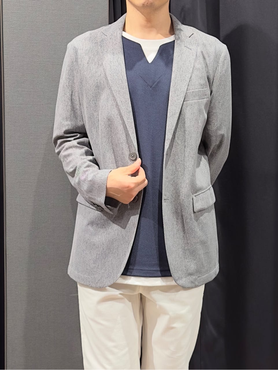 tomoyaさんの「THE SHOP TK｜シャリルジャージ ジャケット　洗濯機OK/吸水速乾/イージーケア/セットアップ可」を使ったコーディネート