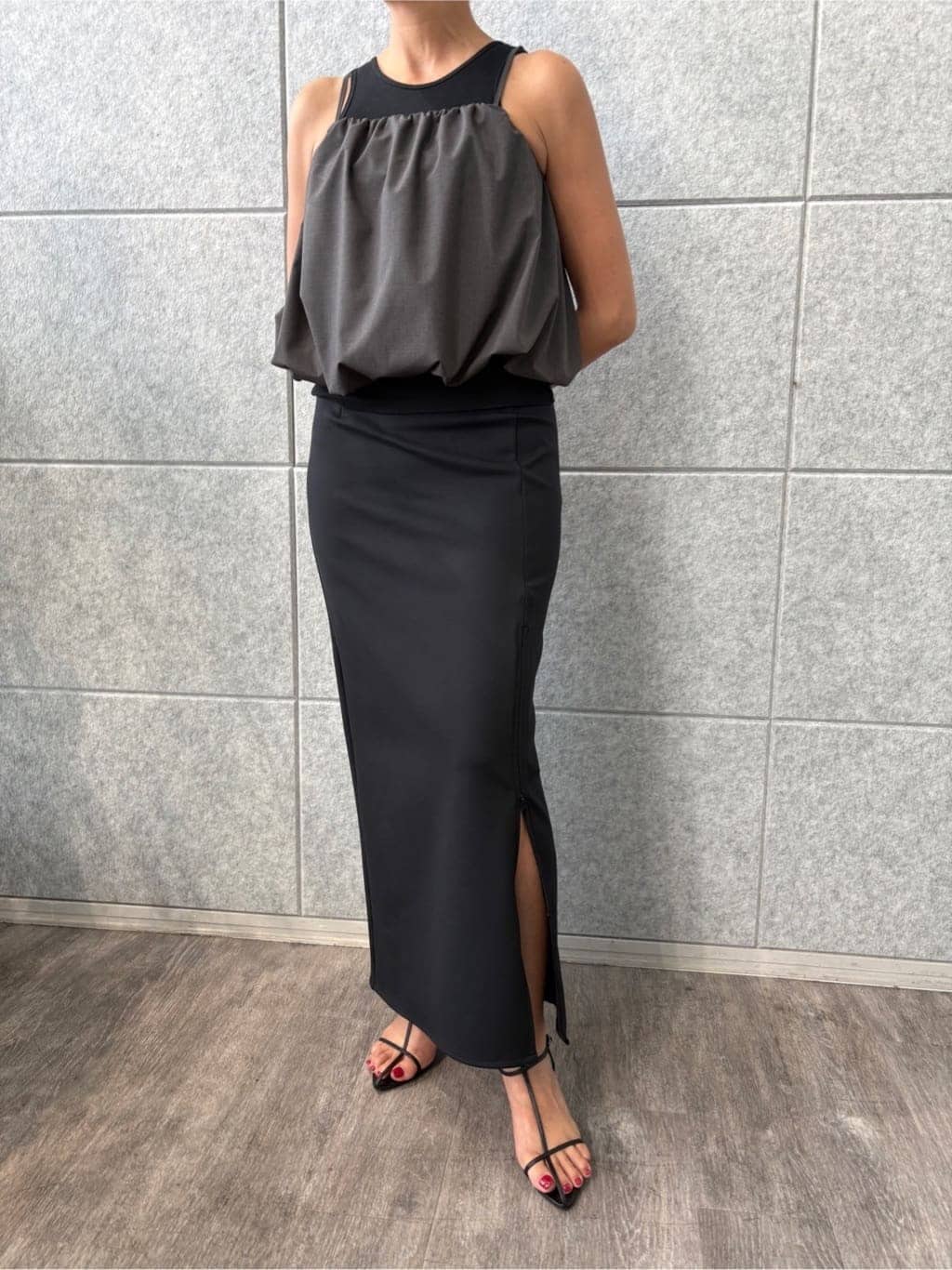 ibuさんの「CODE A｜slit jersey skirt」を使ったコーディネート
