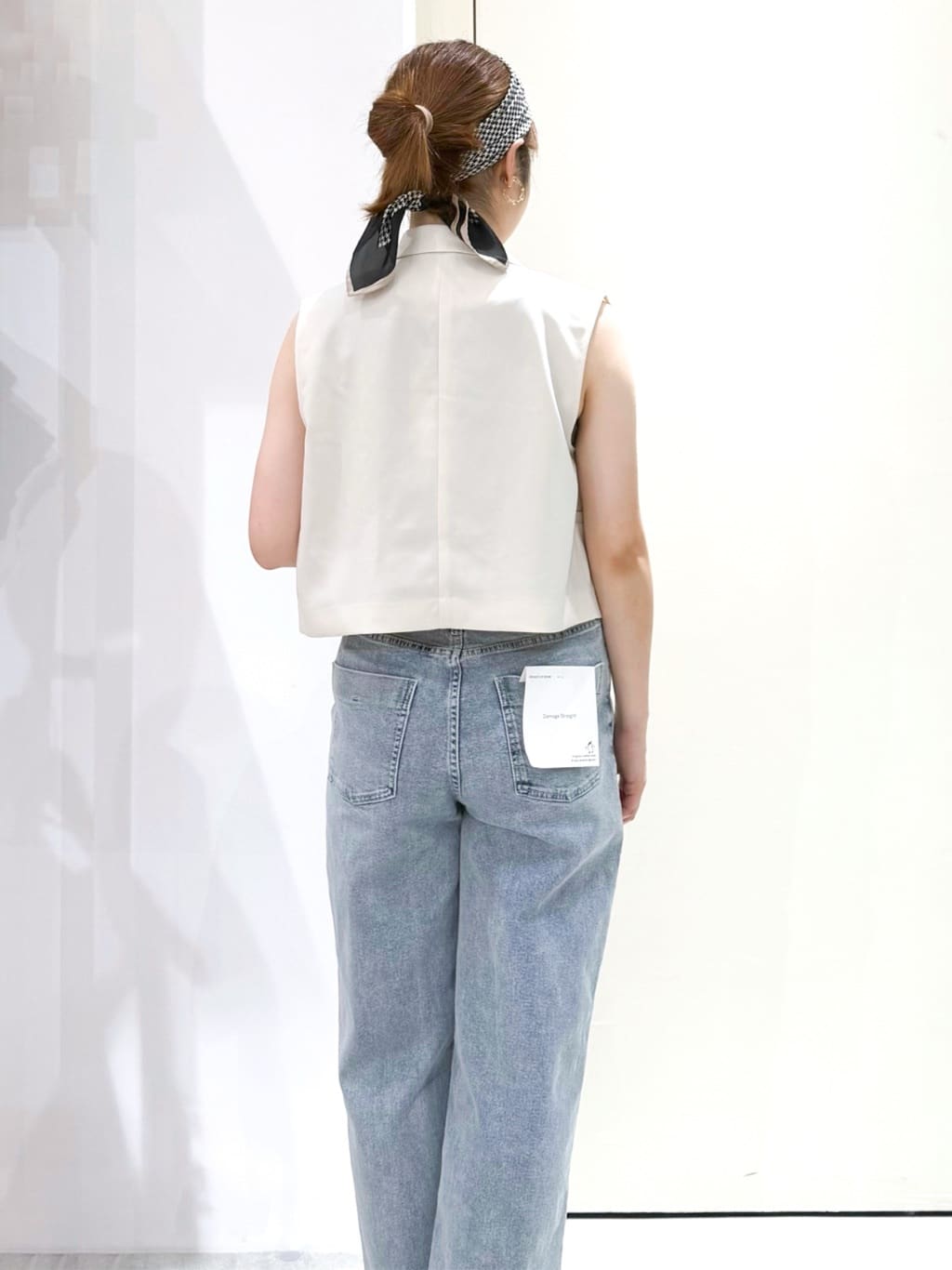 sayaさんの「OPAQUE.CLIP｜ショートテーラードジレ【接触冷感／洗濯機洗い可】」を使ったコーディネート