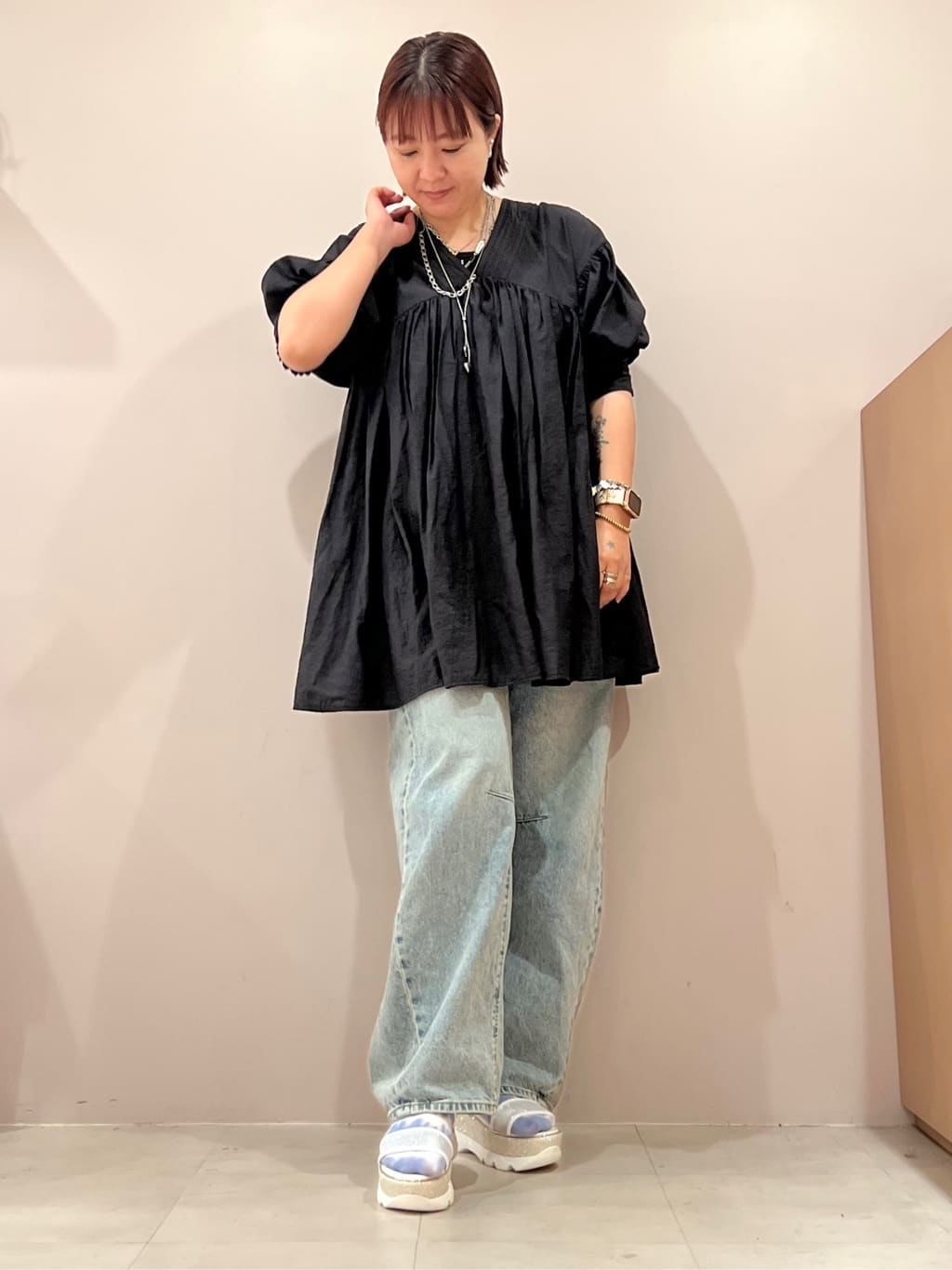 TAKAさんの「ESPERANZA｜キルティング厚底スポサン」を使ったコーディネート