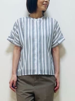 Riiさんの「Reflect｜【洗える】ドビーストライプブラウス」を使ったコーディネート